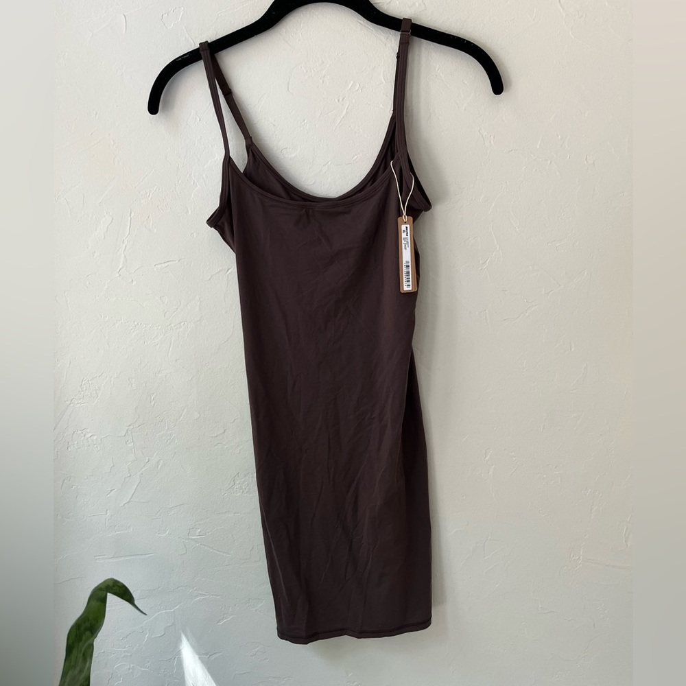 🤎HTF SKIMS FITS EVERYBODY SLIP DRESS IN ESPRESSO XS S
